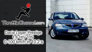 The first thing to look into here would be the results from european new car assessment programme (euro ncap) tests performed on the two cars. Dacia Logan Prestige 1 6 16v Acceleration Throttlechannel Com Youtube