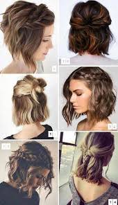 How To Style Short Hair With Braids And Half Up Dos Shorthair Braids For Short Hair Valentines Hairstyles Medium Hair Styles