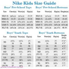 nike youth conversion online charts collection