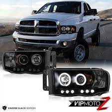 Limited Sinister Black 2002 2005 Dodge Ram 1500 2500 3500 Ccfl Halo Headlights Ebay Dodge Ram Dodge Ram 1500 Dodge