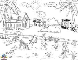 These cool coloring pages of the beach bring to your child these very elements of the sea. Beach Detailed Coloring Pages