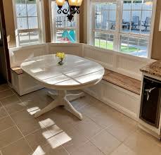 Add a little intimacy to every meal. Banquette Bench For A Bay Window With Straight Backrest Kitchen Seating Shaped Bench Breakfast Nook