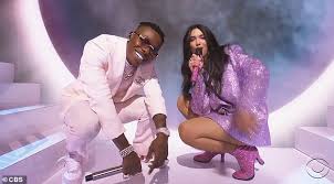 Dua lipa attends the 39th brit awards at the o2 arena in london on february 20, 2019. Grammy Awards 2021 Dua Lipa Strips Down To Sparkly Pink Bikini After Performance Daily Mail Online