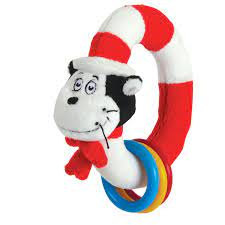 Dr Seuss The Cat In The Hat Take Shake Ring In 2021 Seuss Baby Shower Dr Seuss Baby Shower Baby Soft Toys