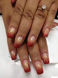 Nagelundfusspflegestudioelena instagram posts stories and. Top 20 Schone Rot Und Gold Nagel Kunst Schonheit Info Goldene Acrylnagel Gold Glitter Nagel Fade Nagel