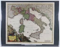Italien karte mit nationalen und regionen hauptstädte region grenze und internationale grenze von italien. Johann Baptist Homann Landkarte Von Italien 1707 Mutualart
