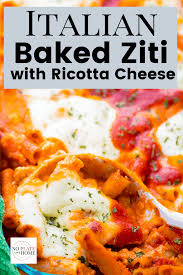 This Easy Recipe For Baked Ziti With Ricotta Cheese Casserole Is Delicious Italian Comfort Food That S So Easy To Ma In 2020 Baked Ziti With Ricotta Recipes Baked Ziti