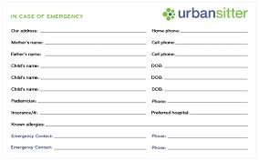 Looking for babysitting card template greenfeathers co? Free Printable Emergency Contacts Card To Leave With The Babysitter Urbansitter