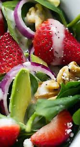 Strawberry Avocado Spinach Salad Avocado Spinach Salad Healthy Recipes Delicious Salads