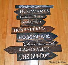 Harry Potter Directional Sign Harry Potter Decor Harry Potter Bedroom Harry Potter Room