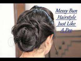 Messy Bun For Saree Gown Bun Hairstyle For Parties Youtube Bun Hairstyles Messy Bun Hairstyles Hairstyles For Party
