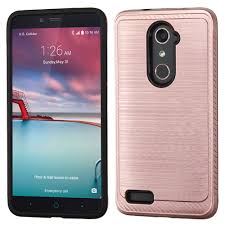 Your home for phones and accessories. Asmyna Brushed Hybrid Case With Carbon Fiber Accent Rose Gold Black For Zte Z983 Blade X Max Zte Grand X Max 2 Zte Z963u Imperial Max