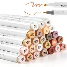 Ohuhu 24 Skin Tone Colors Dual Tips Alcohol Art Markers Brush Chisel I'm super excited to see how they are going to perform and. usd
