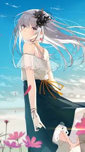 Are you looking anime phone wallpapers? 329946 Anime Girl Flowers Scenery Sky 4k Phone Hd Wallpapers Images Backgrounds Photos And Pictures Mocah Hd Wallpapers