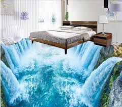 Piso Papel De Parede 3d Para Quartos De Banho 3d Cachoeira Cozinha Chao Da Sala Mural Pvc Piso Impermeavel Em Papeis Piso De Sala De Estar Porcelanato Chao 3d