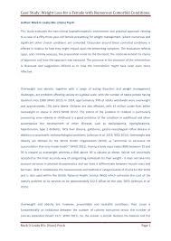 Pdf Case Study Weight Loss For A Female With Numerous Comorbid Conditions