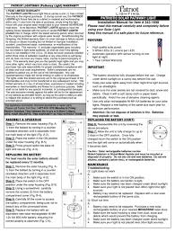 If the original purchaser ceases to own the patriot lighting product this warranty and any implied warranty will. Patriot Lighting Patriotic Solar Pathway Light Installation Manual Pdf Download Manualslib