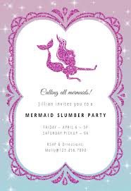 Birthday Party Invitations Online Free Printable Mermaid Sparkle Sleepover Party Invitation Template Free Greetings Island Slumber Party Invitations Party Invite Template Sleepover Invitations