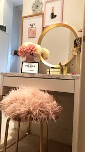 Blush Pink And Gold Dressing Table Blush And Gold Bedroom Girls Dressing Room Pink Bedroom Decor