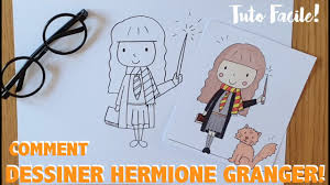 Modèle de dessin harry potter facile. Comment Dessiner Hermione Granger Harry Potter Facile Pour Les Enfants Youtube