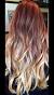 Rose Gold Red Hair With Blonde Highlights