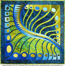 Feather Study 34 By Caryl Bryer Fallert This Quilt Is For Sale On The Bryerpatch Studio Site 30 X 30 Tech Art Quilts Contemporary Quilts Applique Quilts