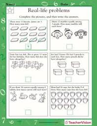 I'm thinking of two numbers, 12 and another number. Real Life Word Problems Worksheet Grade 1 Teachervision