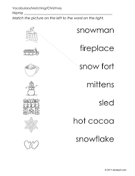 What do the new words mean? Matching Winter Pictures To Words Preschool Teaching Resources