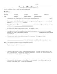 The worksheet will produce ten questions per page. Video Guide For Bozeman Biology Water As A Polar Molecule