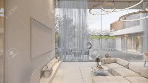 Decorative and artisan pieces to create spaces with a warm, fresh and natural atmosphere. 3d Rendering Interior House Modern Open Living Space With Kitchen Luxury Stock Photo Picture And Royalty Free Image Image 147135755