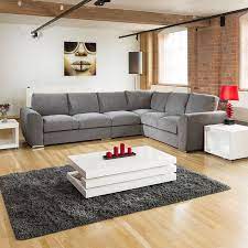 Extra Large L Shape Sofa Set Settee Corner Group 335x265cm Grey L Corner Sofa Living Room Sofa Set U Shaped Sofa