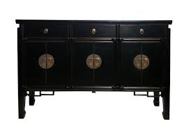 Asian Six Door Buffet With Key Carving In Black Lacquer Lacquer Furniture Asian Home Decor Asian Furniture