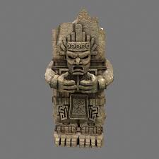 Aztec Stone 3d Max Aztec Art Mayan Art Aztec Statues
