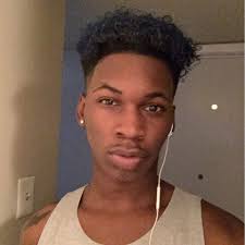 Because im planning on dyeing my hair blonde but my friends tell me to just darken my natural hair color to jet black. Black Boy Blue Hair Curly Hair Styles Naturally Blue Hair Boys Blue Hair