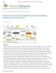 Work power and energy worksheets answers. Pdf Discovering Cellular Respiration With Computational Modeling And Simulations