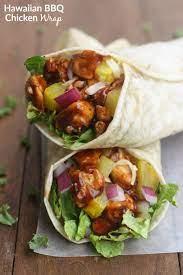 Hawaiian Bbq Chicken Wraps Home Tips Trics Bbq Chicken Wraps Chicken Wraps Wrap Recipes