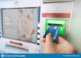 Withdraw Money From An Atm Using A Credit Card Stock Photo Image Of Horizontal Adult 162037290