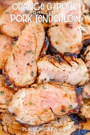 Orange Chipotle Grilled Pork Tenderloin Only 4 Ingredients Including The Pork So Simple And Packed Full Of Amazing Grilled Pork Tenderloin Pork Grilled Pork