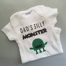 Dads Silly Monster Baby Clothes Funny Baby Monster Baby Clothes Halloween Baby Gender Neutral Baby Clothes Dad Baby Clothes Monster