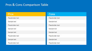 pros cons powerpoint template