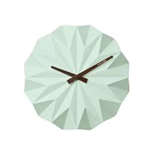 Karlsson Horloge Murale Style Origami En Ceramique Turquoise Horloge Murale Horloge Murale Design Horloge Design