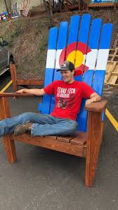 Giant Adirondack Chair Wood Ski Chair Oversized 72 6 Etsy In 2020 Adirondack Chair Comfortable Outdoor Chairs Outdoor Chairs