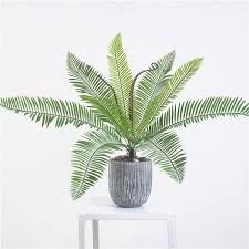 Our palm fronds are for indoor and outdoor use. 22 Artificial Palm Tree Green Leaf Plants Plastic Potted Bonsai Leaves Garden Home Wedding Table Ornaments Decoration Wish