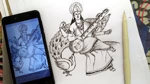 How To Draw Maa Lord Saraswati Devi Drawing Easy Saraswati Drawing Youtube How to draw a house, draw a house,drawing for kids,easy scenery for kids,for begginers, how to draw and colour,oil pastels. how to draw maa lord saraswati devi drawing easy saraswati drawing