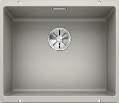 Entire system for a wide variety of plans featuring large and small bowls. Subline 500 U Silgranit Black W O Drain Remote Control Blanco