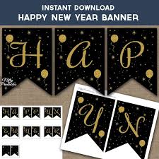Printable Happy New Year Banner Black Gold Happy Birthday Banner Printable Free Happy Birthday Banner Printable Happy New Year Banner