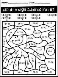 Ocean Animal Color By Code Two Digit Addition And Subtraction No Regrouping Addition And Subtraction Subtraction Activities Subtraction