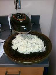 Hashbrowns Again Spritz The Pizzazz Where The Browns Will Be And Spritz The Top Of The Hashbrowns I Like To Add Sal Pizzazz Pizza Oven Cooking Pizza Cooking
