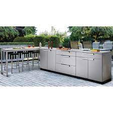 Newage Outdoor Kitchen 18 Gauge Stainless Steel 4 Piece Set With Bar Costco Uk Home Bar Sets Bars For Home Bar Cabinet Design