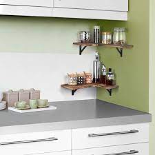 Wood, metal, glass corner shelves enrich kitchen designs, blending more texture into modern interiors. Olakee Corner Wall Shelves Rustic Wood Corner Floating Shelves For Bedroom Living Room Bathroom Kitchen Set Of 2 Carbonized Black Buy Online At Best Price In Uae Amazon Ae